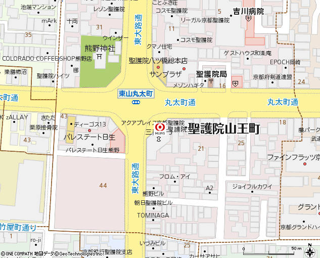 聖護院支店付近の地図